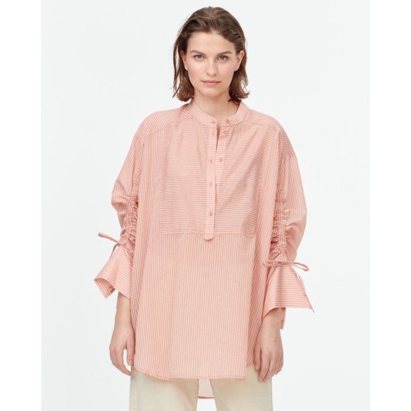 MUNTHE Melia oversized striped tunic blouse top pink stripes lagenlook, size 36 - Picture 10 of 15